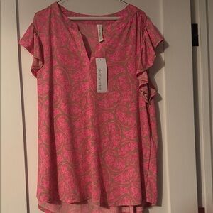 Elegant Pink Paisley Blouse